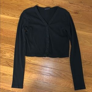 Brandy Melville Button Down Long Sleeve Crop-Top